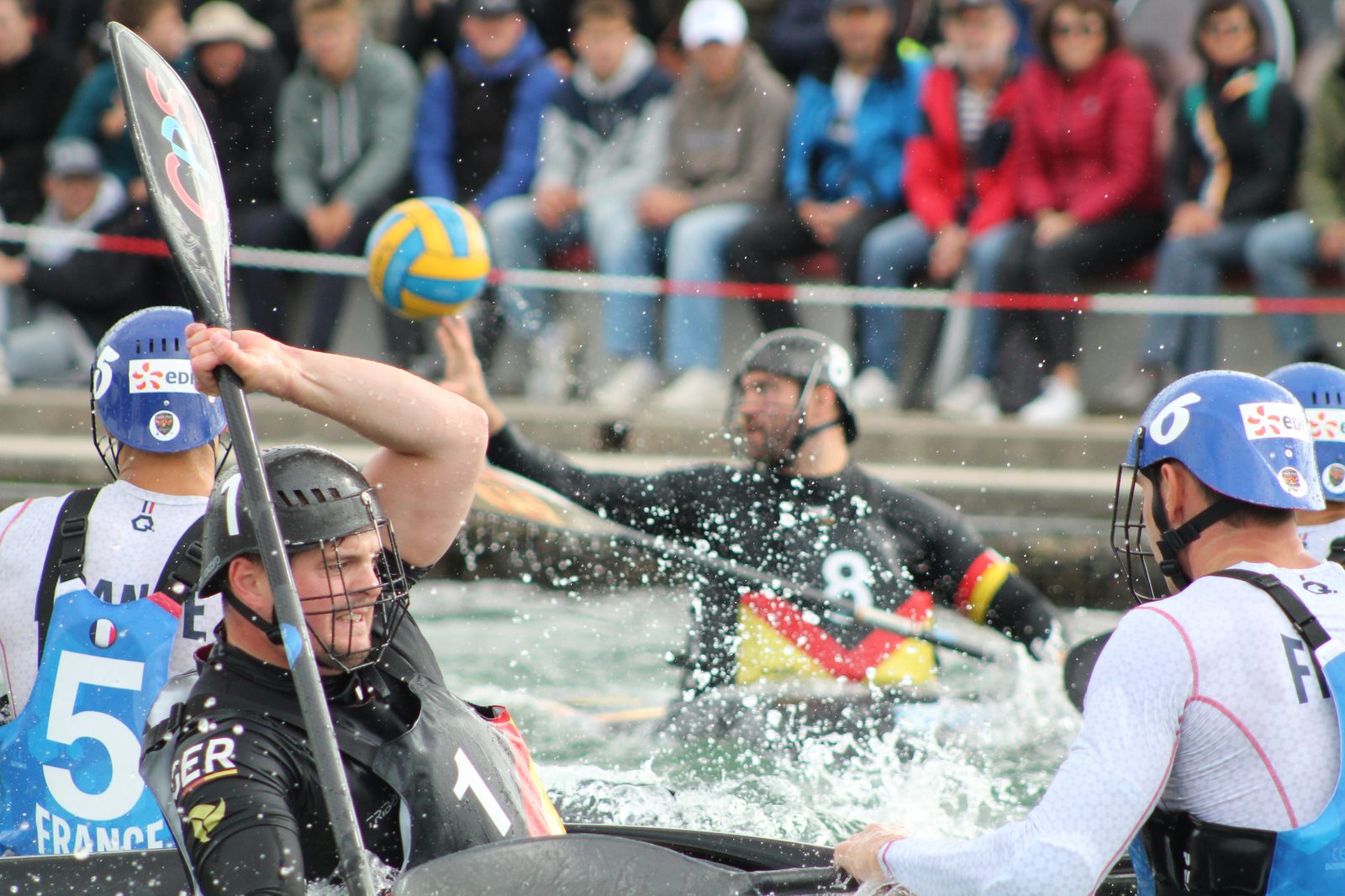 Kayak polo action across Europe